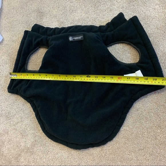 Small breed dog navy blue black white plaid checkered puffer vest jacket coat M - Picture 6 of 6